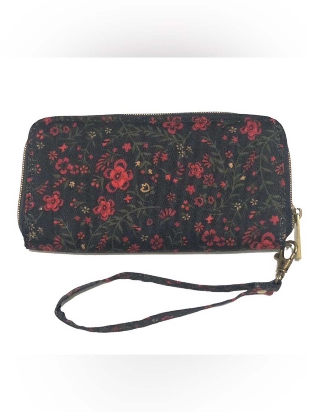 Travelon RFID Blocking Wallet Floral Red Black - Picture 2 of 4